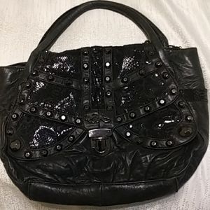 Huge original all leather Betsy Johnson purse